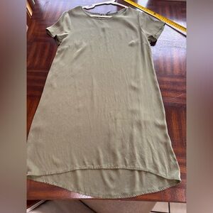 Quince Silk Olive Tunic Dress size M